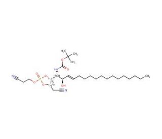 Bis(2-cyanoethoxy)-1-(N-t-boc-sphingosine-1-phosphate-13C2, D2 - chemical structure image