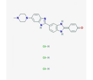 Bisbenzimide H 33258 Fluorochrome, Trihydrochloride (CAS 23491-45-4) - chemical structure image