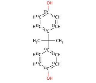 Bisphenol A-13C12 (CAS 263261-65-0) - chemical structure image