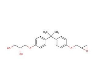Bisphenol A (2,3-dihydroxypropyl) glycidyl ether (CAS 76002-91-0) - chemical structure image