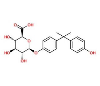 Bisphenol A &beta;-D-Glucuronide (CAS 267244-08-6&#0;) - chemical structure image