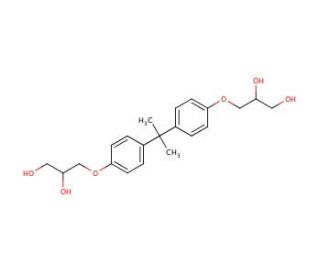 Bisphenol A bis(2,3-dihydroxypropyl) ether (CAS 5581-32-8) - chemical structure image