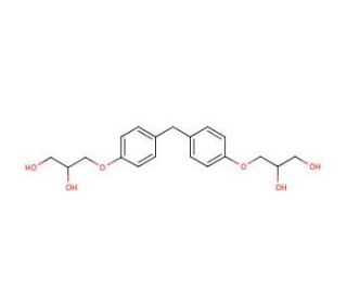 Bisphenol F bis(2,3-dihydroxypropyl) ether (CAS 72406-26-9) - chemical structure image