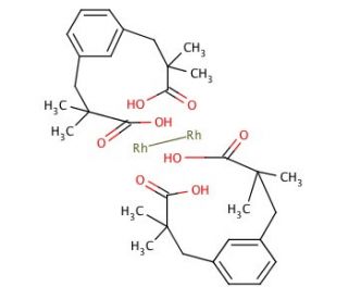Bis[rhodium(&alpha;,&alpha;,&alpha;&prime;,&alpha;&prime;-tetramethyl-1,3-benzenedipropionic acid)] (CAS 819050-89-0) - chemical structure image