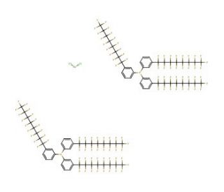 Bis[tris(3-(heptadecafluorooctyl)phenyl)phosphine]palladium(II) dichloride (CAS 326475-45-0) - chemical structure image