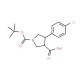 Boc-(±)-trans-4-(4-chlorophenyl)pyrrolidine-3-carboxylic acid (CAS 851485-00-2) - chemical structure image