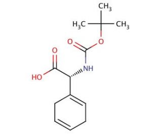 Boc-2,5-dihydro-D-phenylglycine - chemical structure image