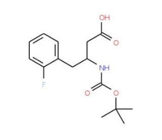 Boc-2-fluoro-D-&beta;-homophenylalanine (CAS 218608-98-1) - chemical structure image