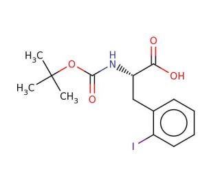Boc-2-iodo-L-phenylalanine (CAS 273221-78-6) - chemical structure image