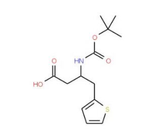 Boc-(2-thienyl)-D-beta-homoalanine (CAS 269726-89-8) - chemical structure image