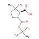 Boc-(2S)-3,3-dimethyl-2-pyrrolidenecarboxylic Acid (CAS 174060-98-1) - chemical structure image