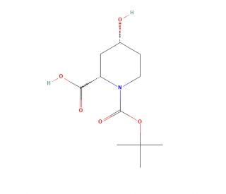 Boc-(2S,4R)-4-hydroxypiperidine-2-carboxylic acid - chemical structure image