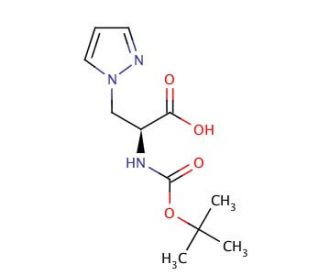 Boc-3-(1-pyrazolyl)-Ala-OH (CAS 21012-18-0) - chemical structure image