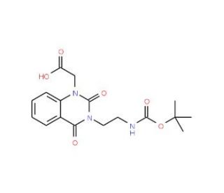Boc-3-(2-aminoethyl)-1-carboxymethylquinazoline-2,4-dione (CAS 215190-30-0) - chemical structure image