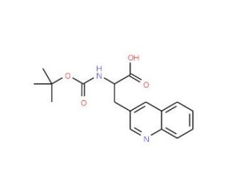 Boc-3-(3-quinolyl)-DL-Ala-OH (CAS 1100747-96-3) - chemical structure image