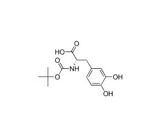 Boc-3,4-dihydroxy-L-phenylalanine (CAS 30033-24-0) - chemical structure image