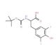 Boc-3,5-diiodo-D-tyrosine (CAS 214630-08-7) - chemical structure image