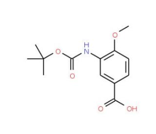Boc-3-amino-4-methoxybenzoic acid (CAS 306937-12-2) - chemical structure image
