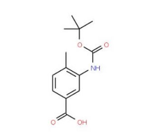 Boc-3-amino-4-methylbenzoic acid (CAS 231958-04-6) - chemical structure image
