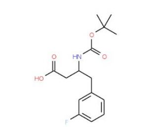 Boc-3-fluoro-D-beta-homophenylalanine (CAS 331763-66-7) - chemical structure image