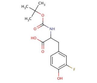 Boc-3-fluoro-DL-tyrosine - chemical structure image