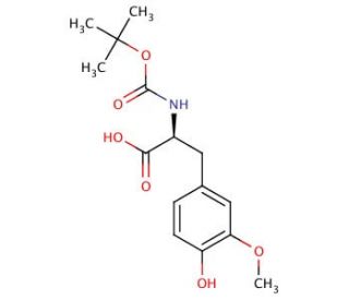 Boc-3-methoxy-L-tyrosine (CAS 141900-23-4) - chemical structure image