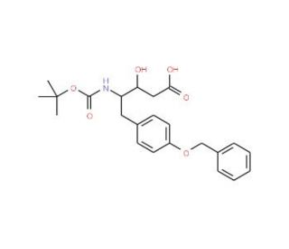 Boc-(3S,4S)-4-amino-3-hydroxy-5-(4-benzyloxyphenyl)pentanoic acid (CAS 204195-38-0) - chemical structure image