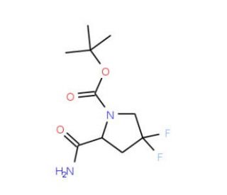 Boc-4,4-difluoro-L-prolinamide (CAS 426844-50-0) - chemical structure image