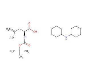 Boc-4,5-dehydro-Leu-OH (dicyclohexylammonium) salt (CAS 87720-54-5) - chemical structure image