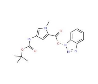 Boc-4-amino-1-methylpyrrole-2-carboxylic acid 1,2,3-benzotriazol-1-yl-ester (CAS 77716-16-6) - chemical structure image
