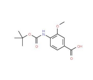 Boc-4-amino-3-methoxybenzoic acid (CAS 180976-98-1) - chemical structure image
