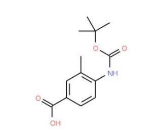 Boc-4-amino-3-methylbenzoic acid (CAS 180976-94-7) - chemical structure image