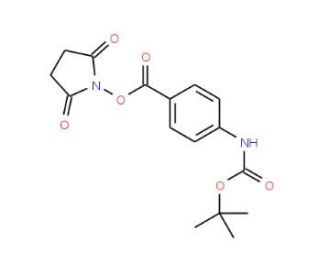 Boc-4-aminobenzoic acid N-hydroxysuccinimide ester (CAS 120465-50-1) - chemical structure image