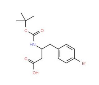 Boc-4-bromo-L-beta-homophenylalanine (CAS 270062-85-6) - chemical structure image