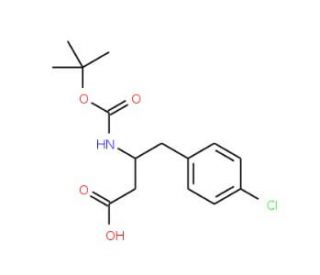 Boc-4-chloro-D-beta-homophenylalanine (CAS 218608-96-9) - chemical structure image
