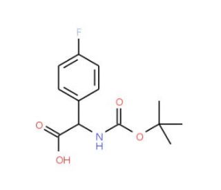 Boc-4-fluoro-D-phenylglycine (CAS 196707-32-1) - chemical structure image