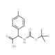 Boc-4-fluoro-D-phenylglycine (CAS 196707-32-1) - chemical structure image