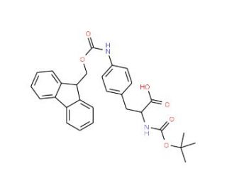 Boc-4-(Fmoc-amino)-L-phenylalanine (CAS 114346-31-5) - chemical structure image