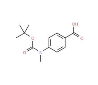 Boc-4-methylaminobenzoic acid (CAS 263021-30-3) - chemical structure image