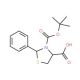 Boc-(4S,2RS)-2-phenylthiazolidine-4-carboxylic acid - chemical structure image