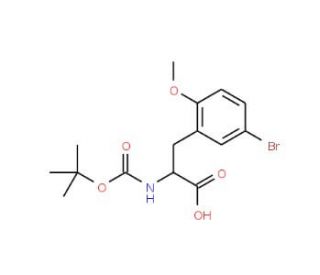Boc-5-bromo-2-methoxy-D-phenylalanine (CAS 261380-17-0) - chemical structure image