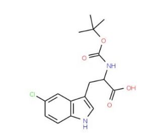 Boc-5-chloro-DL-tryptophan (CAS 361576-61-6) - chemical structure image