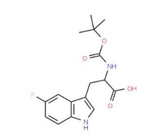Boc-5-fluoro-DL-tryptophan - chemical structure image
