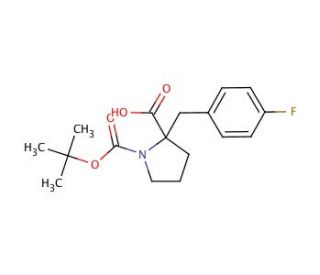 Boc-&alpha;-(4-fluorobenzyl)-DL-Pro-OH (CAS 351002-78-3) - chemical structure image