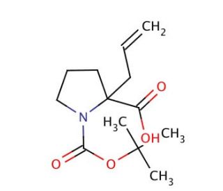 Boc-&alpha;-allyl-DL-Pro-OH (CAS 315234-49-2) - chemical structure image