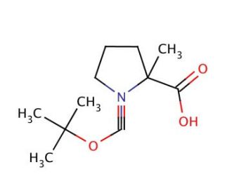 Boc-&alpha;-Me-DL-Pro-OH (CAS 203869-80-1) - chemical structure image