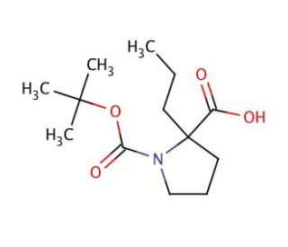 Boc-&alpha;-propyl-DL-Pro-OH (CAS 351002-88-5) - chemical structure image