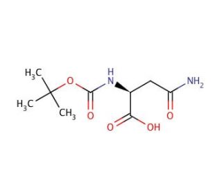 Boc-Asn-OH (CAS 7536-55-2) - chemical structure image