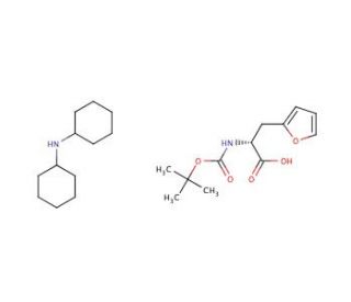 Boc-&beta;-(2-furyl)-D-Ala-OH (dicyclohexylammonium) salt (CAS 331730-09-7) - chemical structure image