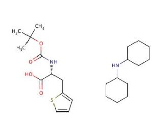 Boc-beta-(2-thienyl)-D-alanine dicyclohexylammonium salt (CAS 78452-59-2) - chemical structure image